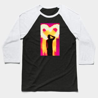 Synthwave - Street Heart Silhouette Baseball T-Shirt